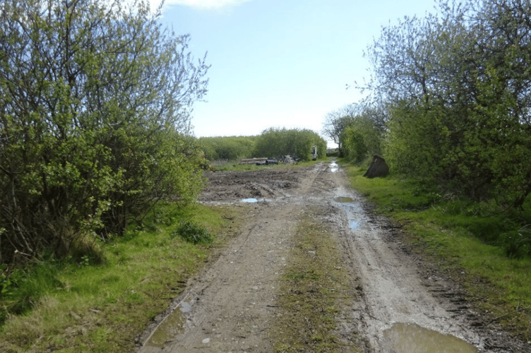 The track constructed at Shenvalley farm, St Mark's