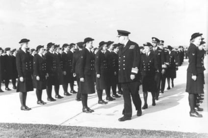 Wrens on parade at Ronaldsway (picture courtesy of the Manx Aviation and Military Museum)