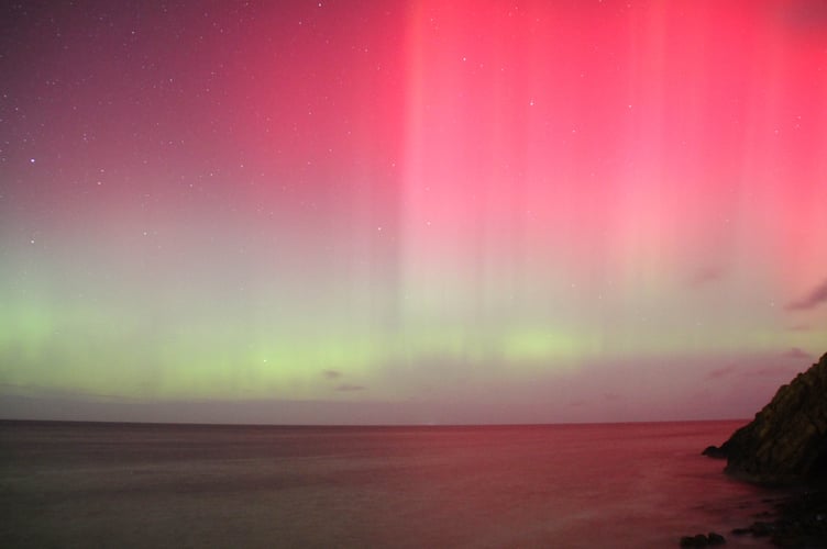 Local aurora expert Dave Corkish snapped this in the early hours of Wednesday morning in Peel 