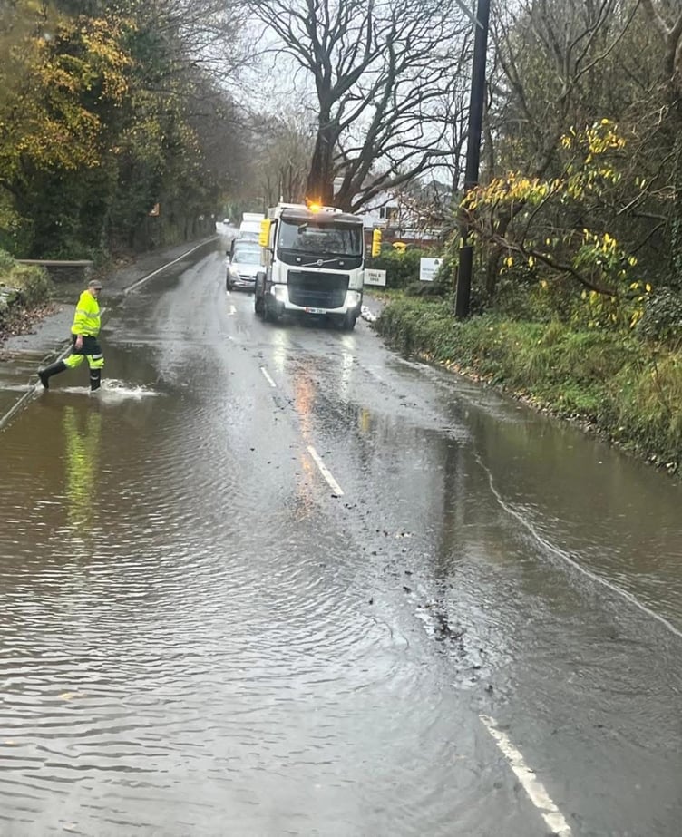 Flooding in Greeba on Tuesday