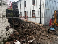 ‘I’m fuming over this': Church wall collapses after heavy rainfall 