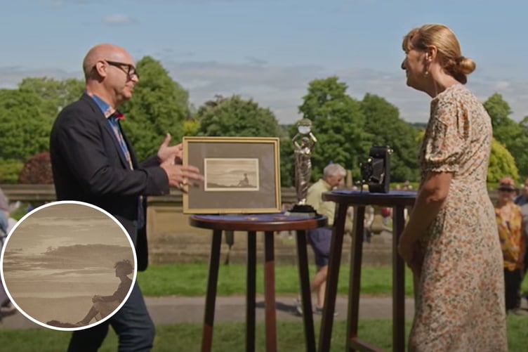 Antiques Roadshow's Marc Allum chats to the owner of the photograph about its fascinating history (Photo: BBC iPlayer)