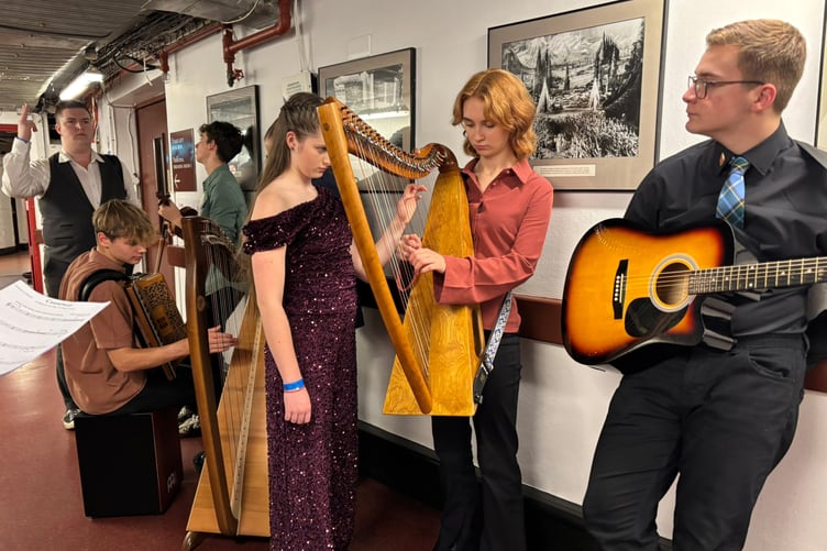 Scran and Manx friends outside the Royal Albert Hall