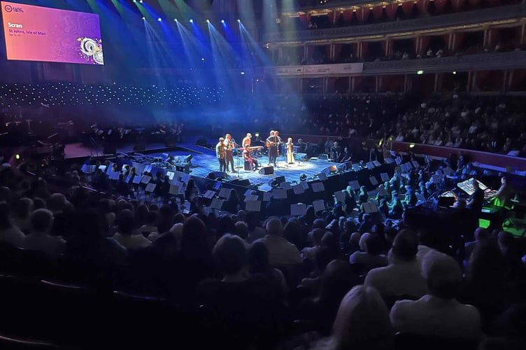 Scran on stage in the Royal Albert Hall, performing for thousands