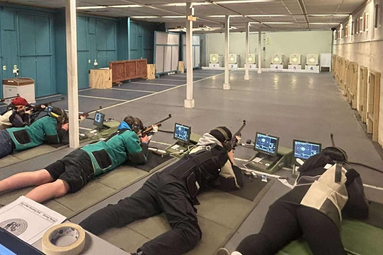 Action from the Douglas vs Port St Mary match at the Sinclair range in St John’s (Photo: Ben Kelly)