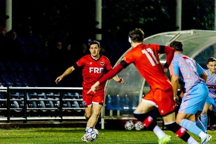 Ste Whitley in action against West Didsbury and Chorlton at the Bowl on Saturday evening (Photo: Hannah McHugh)