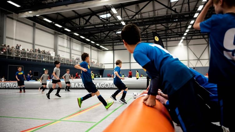 The tournament will take place on an inflatable pitches in the Tommy Clucas Community Sports Hall in Peel