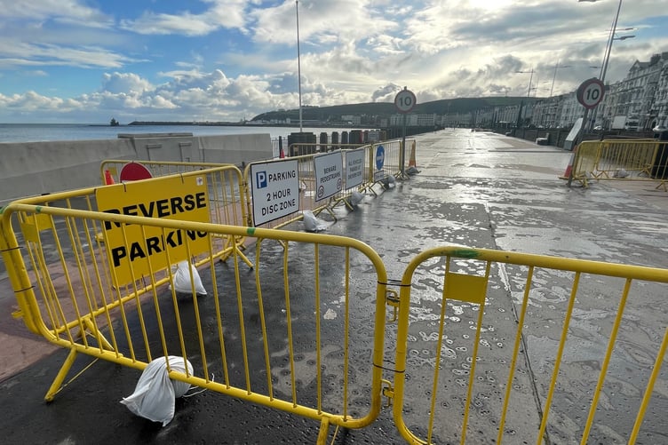 Extra parking is available on the Promenade Walkway in Douglas during the festive season