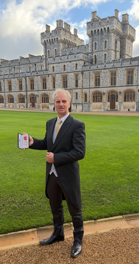 John 'Watty' Watterson MBE at Windsor Castle on Wednesday 