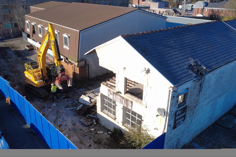 Demolition of the former Antiques Centre begins