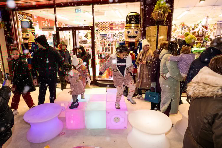 Youngsters enjoy the attractions at the Douglas lights switch on 2025
