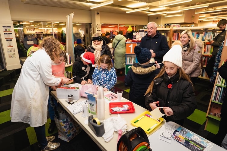 Visitors to Douglas library enjoy festive craft sessions