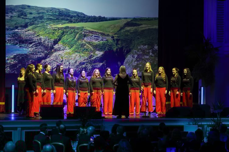 Skeealyn Vannin singing to the crowds at a packed-out Villa Marina