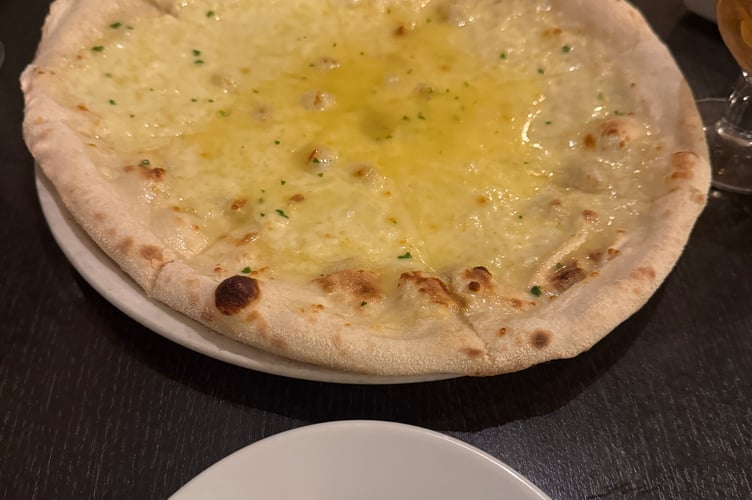 The garlic bread was amazing