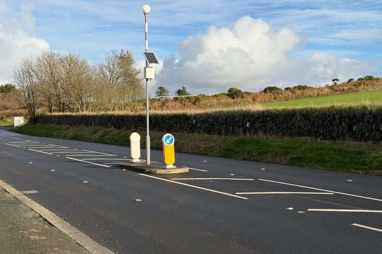 The new road pods in Santon have been heavily criticised online (Photo: Frank Schuengel)
