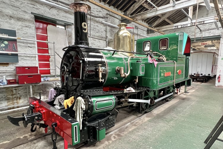 No.9 Douglas, cosmetically restored by Steam Railway Supporters' Association