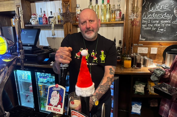 The team at The Whitestone were pulling pints so quickly they ran out of Okell’s glasses and had to switch to whatever they could grab next