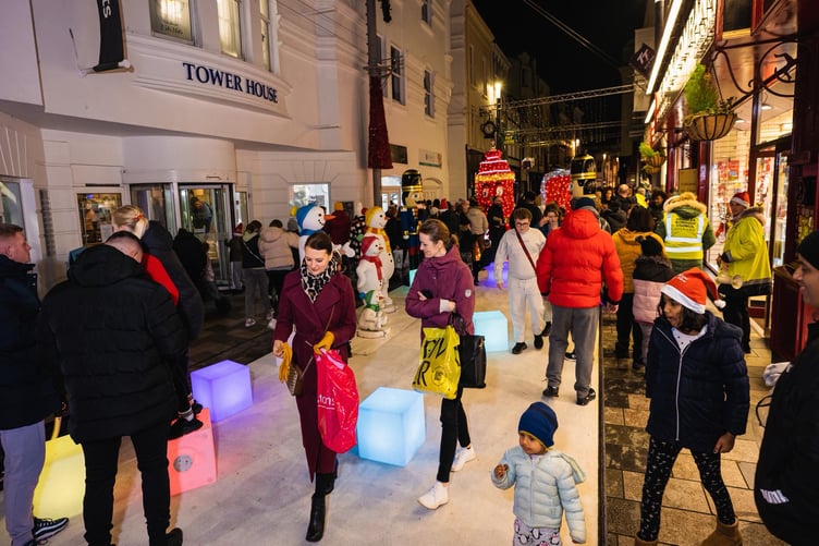 The Christmas lights switch on took place in Douglas City Centre recently (Photo: Matt Monsur)