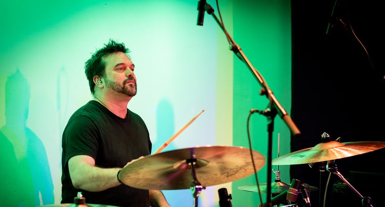 Steve Leach on drums