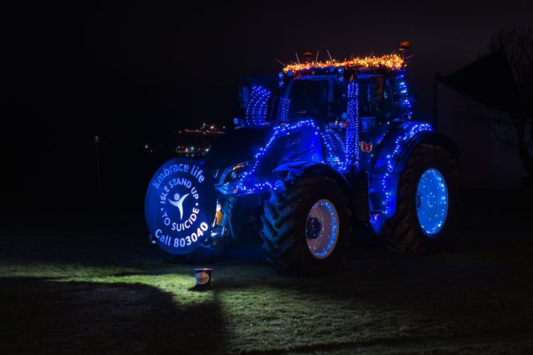 A Christmas tractor was in attendance representing island charity 'Isle Stand Up To Suice'