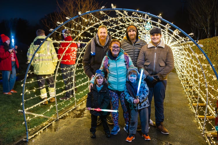 All smiles in the Christmas tunnel!