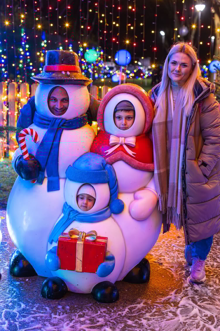 Some local snowmen made an appearance on the night