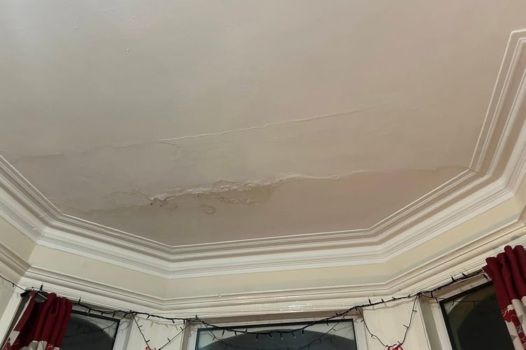 The ceiling in the property on Christian Road, Douglas