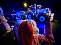 Watch the festive fun as annual Tractor Run gets under way