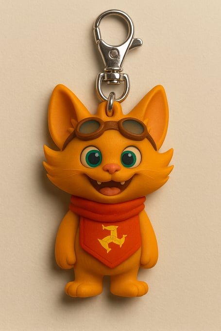 The Kipper the Manx Cat keyring