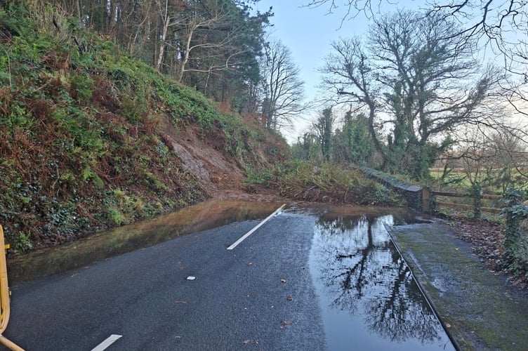 Patrick Road will remain closed for much of today (Monday) following a landslip 