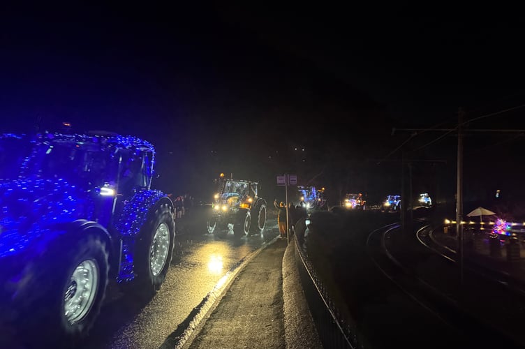 Tractors passing through Dhoon