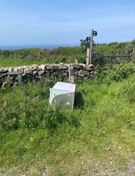 Fly tipped freezer in Patrick