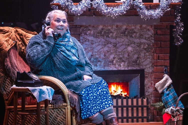 Sonia Callin as Granny Mona in a dramtisation of a Manx winter by Kyle Withington