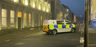 Police shut road in city centre amid reports of falling debris