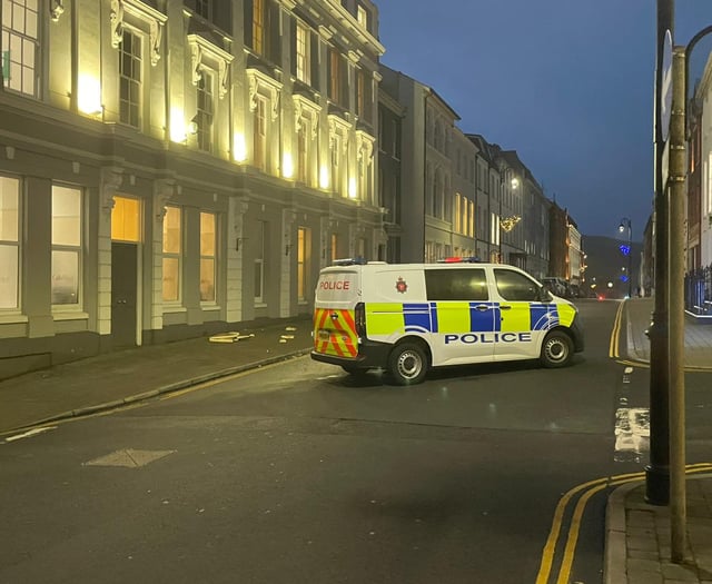 Police shut road in city centre amid reports of falling debris