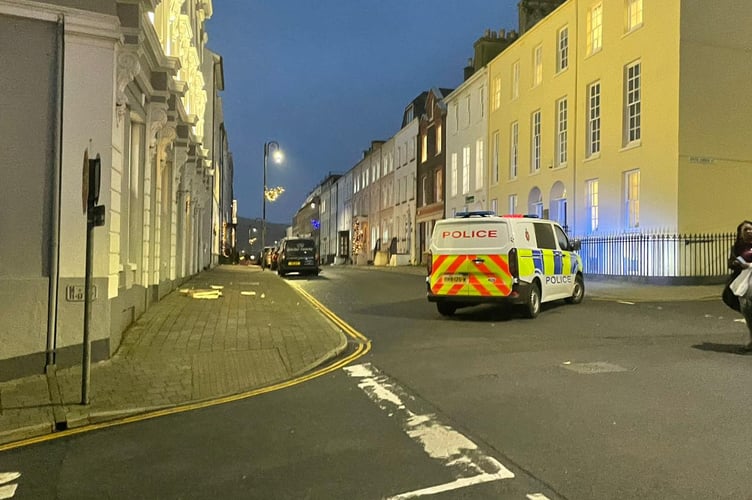Atholl Street in Douglas is shut following reports of fallen debris