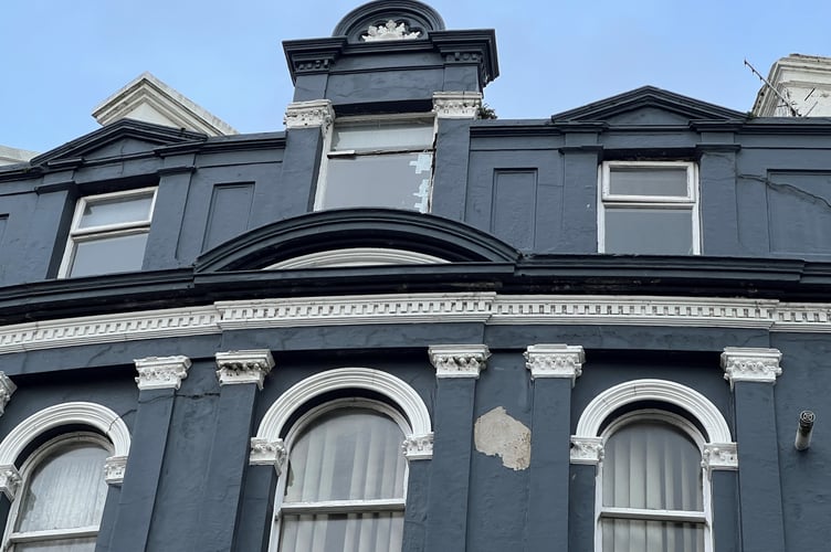 The storm-damaged window