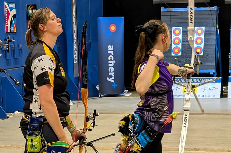 Erin Hainge competing in the senior competition at the National Indoor Championships last weekend
