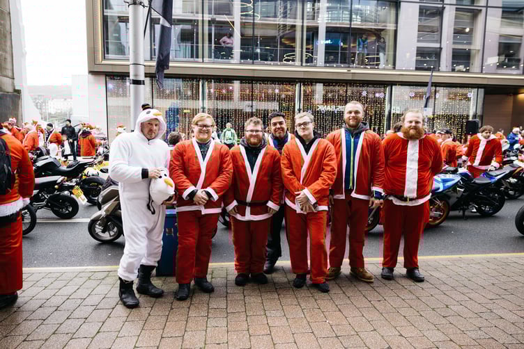 There were a wide array of Santa costumes on display