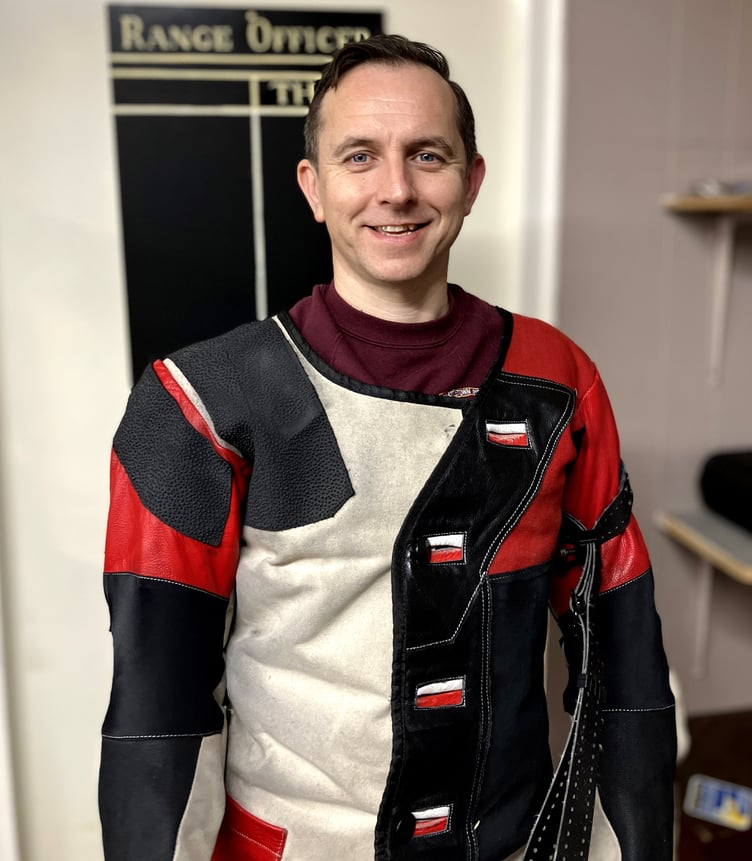 John Paul Bridson after securing the R.T.D. Stott shoulder-to-shoulder competition win recently (Photo: R. McFee)