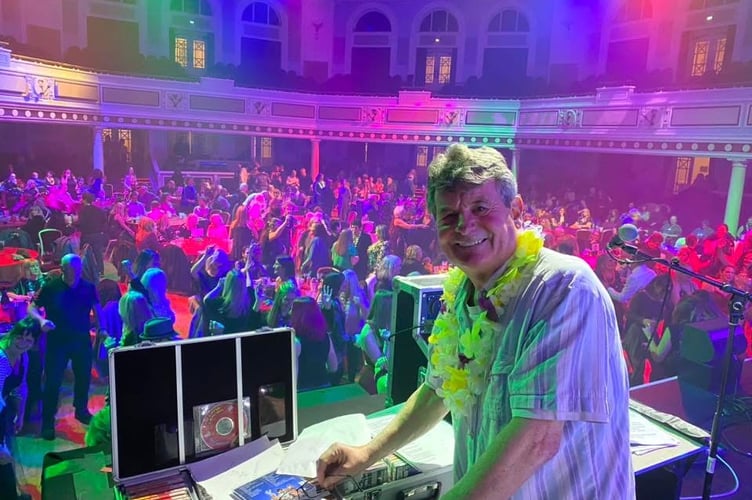 David Cretney DJing in the Villa Marina Royal Hall