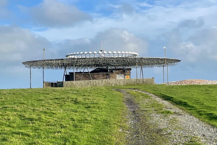 The 'flying saucer' above Cregneash