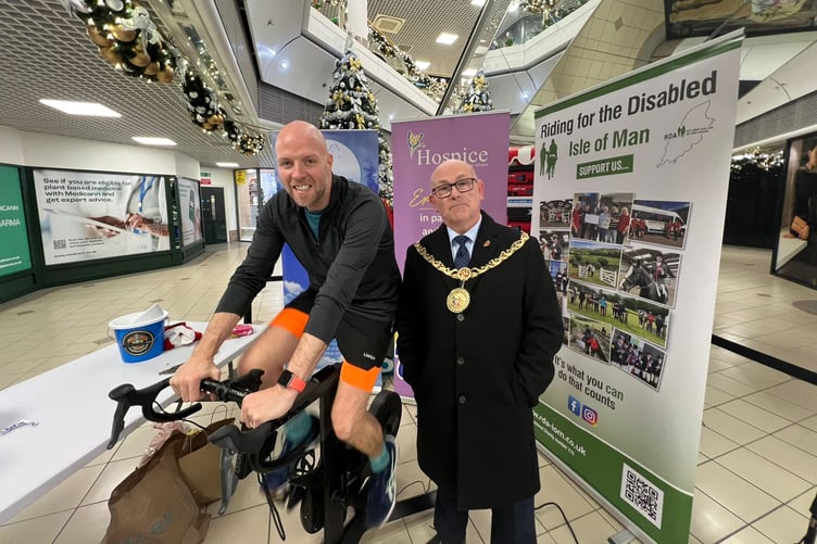 Stephen Pitts with Douglas Mayor Steven Crellin