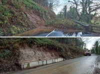 Road reopens following stabilsation work after landslip 