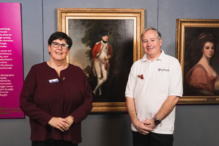 Sarah Kelly chairman of Manx Lottery Trust and Matthew Richardson from Manx National Heritage