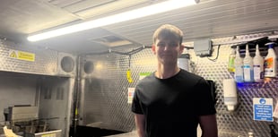 Teen juggling books and burgers while running his own food truck