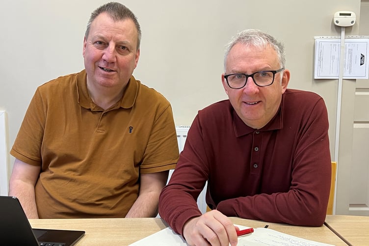 Prospect union regional officer Mick Hewer and regional secretary Jez Stewart
