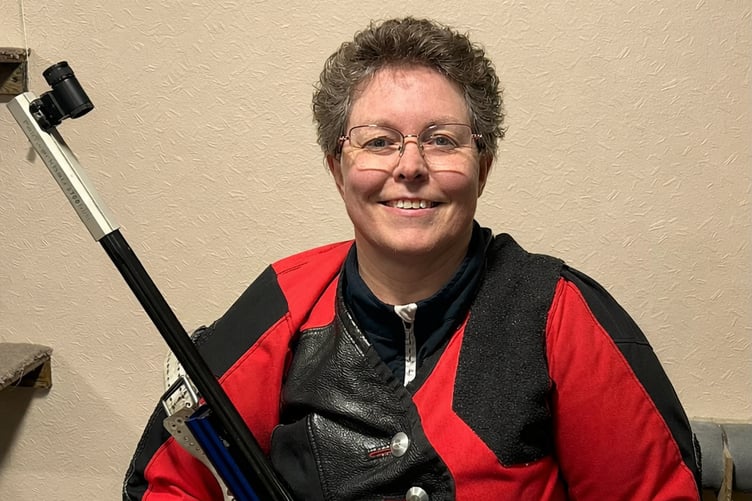 Perryn Watson with her Feinwerkbau 2700 Alu Light rifle