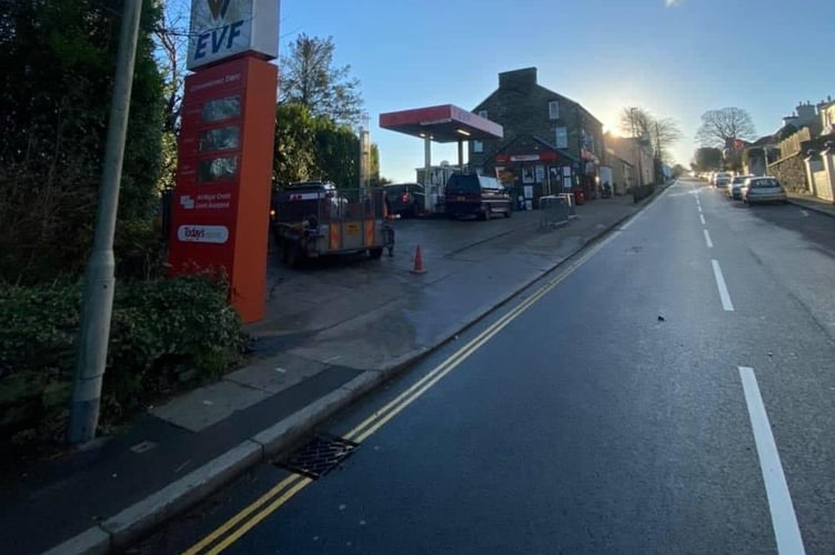 The A3 Main Road in Foxdale has been closed to through traffic following a crash