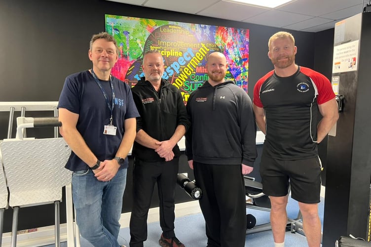 Head of PE at St Ninian's, Dom Winrow (right) has thanked Elite Fitness for their support throughout the project